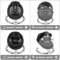 thumbnail image 6 of HARPPA Electric Baby Swing, Infant Swing with Remote Control, 5 Sway Speeds, Black, 6 of 9