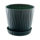 thumbnail image 5 of Bewildely Macetas resistentes a la intemperie para jardinería, flores, macetas decorativas, hierbas, maceta verde S + bandeja S verde Olla S+bandeja S 2Conjunto, 5 of 6