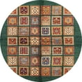 thumbnail image 1 of Ahgly Company Indoor Round Abstract Bakers Brown Abstract Area Rugs, 5' Round, 1 of 6