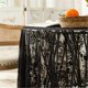 thumbnail image 3 of Nvzi Mantel de encaje negro bordado con elegantes patrones florales, mantel redondo superpuesto para bodas, fiestas, cenas largas, decoración del hogar (redondo-60, negro), 3 of 5