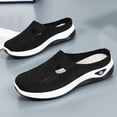 thumbnail image 4 of YHAJDS Women's Slip On Sandals Closed Toe Half Slip Breathable Mesh Soft Sole Indoor Outdoor Home Daily, 4 of 9