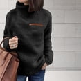 thumbnail image 1 of Women Solid Color Zippers Turtleneck Sweatshirt Pullover Tops Warm Blouse Winter, 1 of 6