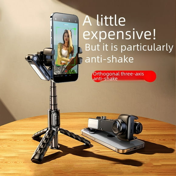 Estabilizador Palo selfie de mano Trípode en vivo Soporte para teléfono móvil Estabilizador de seguimiento de escritorio