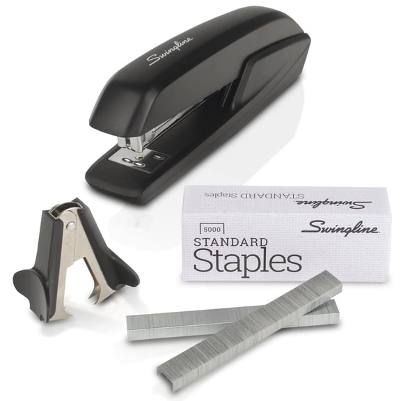 Stapler Value Pack, 20 Sheet Capacity, Jam Free, includes Standard Stapler, 5000 Staples and Staple Remover, Black