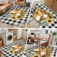 thumbnail image 5 of Kitchen Mats for Floor 3x5 Ft, Sunflower Non Slip Area Rugs for Kitchen Bedroom Entryway, Gnomes Black White Checkered Farmhouse Washable Carpet Runner Rug Floor Mats for Bedroom Home Decor, 5 of 8