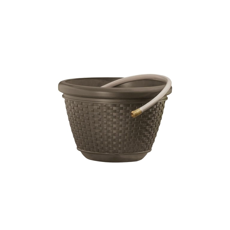 Suncast Resin Wicker Hose Pot, 100 ft Capacity, 2 Pack photo 3