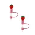 thumbnail image 1 of Oleegame 2PC Glass Bottle Soft Silicone Straw Set With Dust Cover Universal Diameter 8mm Including Glass Straw And Dust Plug, 1 of 4