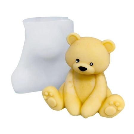 

IMSHIE 3D Bear Chocolate Silicone Molds Bear Shape Candle Mold Fondant Molds Cake Decorating Tools Sugar Craft Kitchen Baking Molds for Chocolate Gum awesome