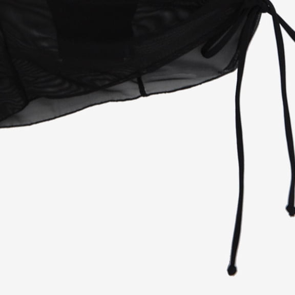 Vedolay Plus Size Swimsuits Women's High Waisted Bandage Bikini Set Wrap Two Piece Push Up Swimsuits,Black L