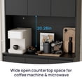 thumbnail image 5 of 71" Tall Black Kitchen Pantry Cabinet, Kitchen Pantry Storage Cabinet with Power Outlet, Freestanding Kitchen Hutch with countertop, 5 of 8