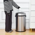 thumbnail image 4 of Large 65L/17 Gallon Stainless Steel Swing Top Kitchen Trash Can – Commercial-Grade, Heavy Duty, Fingerprint-Proof Recycling Bin for Home, Office, Restaurant, Indoor or Outdoor Use, 4 of 93