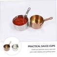 thumbnail image 3 of Sartén de acero inoxidable para salsa, tazas para condimentos con tapas, platos de soja, cuchara rociadora, ketchup, guarnición, olla medidora, sartén pequeña, 2 uds., 3 of 5