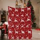 thumbnail image 4 of Manta de Franela Navideña con Estampado Navideño para La Siesta Del Sofá Del Dormitorio, 4 of 7