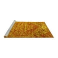 thumbnail image 2 of Ahgly Company Machine Washable Indoor Square Persian Yellow Traditional Area Rugs, 4' Square, 2 of 4