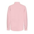 thumbnail image 5 of Fesfesfes Womens Yellow Tshirt Women Solid Color Lapel Casual Long-Sleeved Pocket Shirt Ladies Tops Free Size(US:4-10), 5 of 6