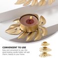 thumbnail image 4 of 3pcs Leaf Candle Holder Tealight Candle Holder Metal Candle Cups for Coffee Table Dining Table Table, 4 of 5