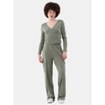 thumbnail image 2 of No Boundaries Brushed Knit Waffle Cargo Sleep Pants, 31” Inseam, Women’s and Women's Plus, 2 of 5