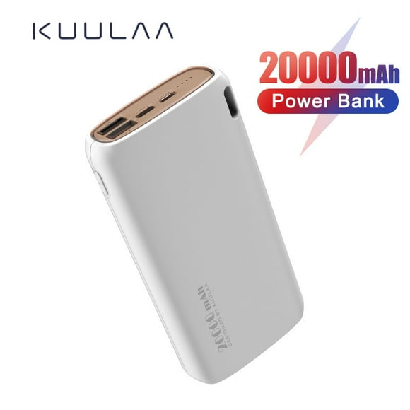 20000mAh Power Bank, Portable Charger with 2 Outputs and 2 Inputs External Battery Pack Cell Phone Charger Battery Compatible with iPhone 13 12, Samsung Galaxy iPad, etc.(white)