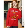 thumbnail image 3 of Turkey Pour Some Gravy On Me Funny Thanksgiving Crewneck Sweatshirt, XL, Red, 3 of 6
