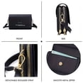 thumbnail image 4 of Roulens Small Crossbody Shoulder Bag For Women,Cellphone Bags Card Holder Wallet Purse And Handbags, 4 of 5