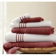 Modern Threads 6Piece Cotton Quick Dry Stripe Towel Set Silver