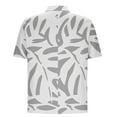 thumbnail image 4 of Iugvhana Mens Hawaiian Shirts Casual Beach Summer Shirt Floral Button Down Tropical Holiday Short Sleeve Shirts White#2 L, 4 of 5