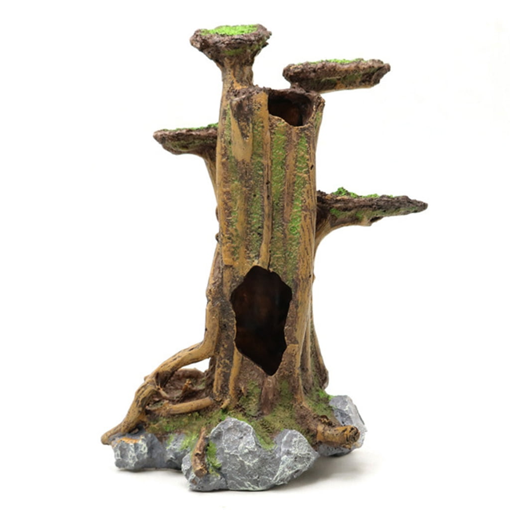 Resin Tree Trunk Simulation Bonsais Landscape Tree Trunk for Fish Tank DIY Decor