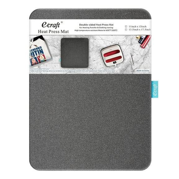 Ecraft Heat Press Mat, 13" x 17" for Cricut Easypress, Double Sided Insulation Mat for HTV and Craft Vinyl Projects