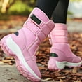 thumbnail image 7 of Women Winter Faux Leather Anti Skid Magic Tape Warm Mid Calf Snow Boots Shoes, 7 of 7