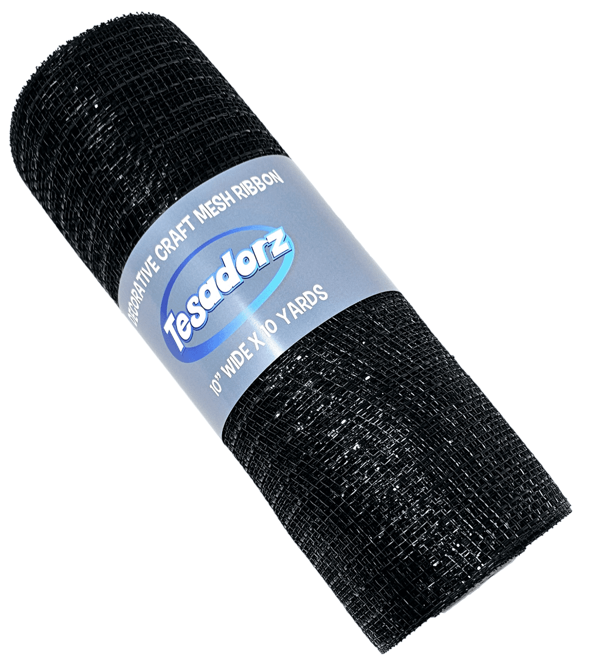 Tesadorz 10" Metallic Deco Mesh Ribbon Rolls - Orange, Purple, Black
