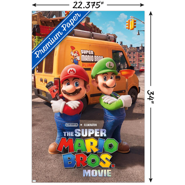 The Super Mario Bros. Movie - Brooklyn Key Art Wall Poster, 22.375