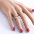 thumbnail image 4 of Infinity Ring for Women Crisscross Micro Pave Cz Gold Plated Ginger Lyne Collection, 4 of 6