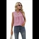 thumbnail image 2 of Blusa de Verano para Mujer, Informal, con Cuello en V, Sin Mangas, Color Rosa, Talla XL, 2 of 9