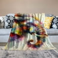 thumbnail image 2 of Orinice Elephant Watercolor Art Warm Lightweight Blanket Soft Fleece Blankets All Seasons Sofa Decor Cow Gifts 40x50in, 2 of 6