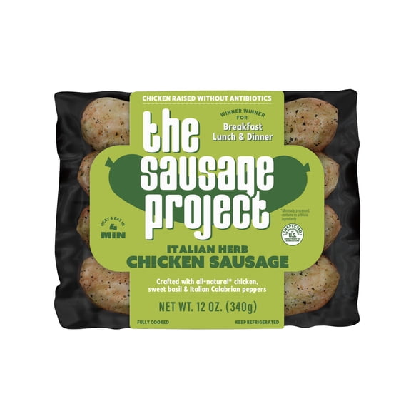 The Sausage Project Italian Herb Chicken Sausage, 4-Count, 12oz