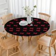 thumbnail image 3 of Round Picnic Table Cloth 100% Waterproof & Oil Proof, Elastic Fitted Table Cover for 36"-44" Round Tables, for Dining, Camping, Outdoor, 3 of 7