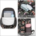 thumbnail image 4 of Mushroom and Moon Black Pattern 17" School Backpacks for Teens,Waterproof Oxford Fabric,S-Shape Padded Straps for School,Travel,Hiking,Camping, 4 of 6