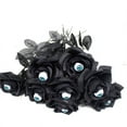 thumbnail image 2 of Flower Rose Artificial Flower With Eyeball Halloween Ghost Black Fake Flower, 2 of 6