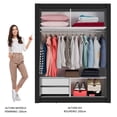 thumbnail image 4 of Ropero Closet Madesa Dallas 2 Puertas Corredizas con Espejo 2 Cajones Negro, 4 of 5