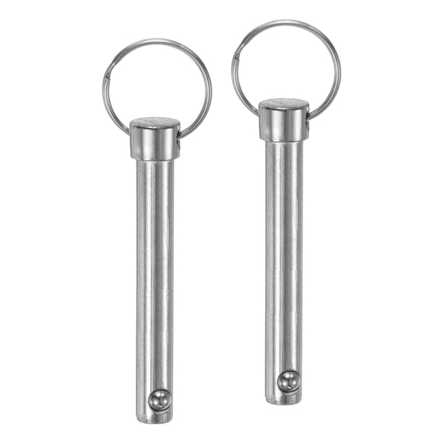 Juego de 2 pasadores de liberación rápida, diámetro de 10 mm, pasador para toldo Bimini de 65 mm, total de 70 mm para uso industrial/marino