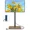 Tigerwood, variant on Floor TV Stand with Power Outlet for 30-60 Inch TVs up to 110 lbs, Height Adjustable Standing TV Mount, Black