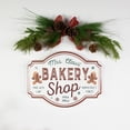 thumbnail image 4 of Northlight Gingerbread "Mrs. Claus' Bakery Shop" Metal Christmas Wall Sign - 18", 4 of 7