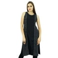thumbnail image 2 of Bimba Womens Rayon Tunic Sleeveless Floral Kurti Indian Ethnic Blouse, 2 of 2