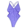 thumbnail image 6 of Sngxgn Swimsuit Women Tummy Control Vintage Swimsuits U Back Modest Swimwear(Purple,S), 6 of 7