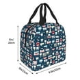thumbnail image 2 of KLL Dental Seamless Print Insulated Lunch Bag Women, Reusable Cute Tote Lunch Box for Adult & Men, Leakproof Cooler Lunch Bags for Work Office Travel Picnic, 2 of 5