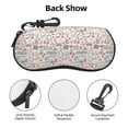 thumbnail image 3 of KLL Summer Life Print Eyeglass Case for Men & Women's Classy Travel Eyewear Holder Case Zipper Eyeglasses Case With Hook, 3 of 6
