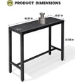 thumbnail image 3 of Crestlive Products Outdoor Bar Table, 55'' Rectangle Patio Counter Height Table High Pub Table with Waterproof Top and Sturdy Metal Frame for Balcony, Bistro, Garden, Backyard, Hot Tub (Brown), 3 of 8