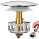 thumbnail image 1 of Wash Basin Bounce Drain Stopper Bathroom Sink Drain Plug Sink Drain Stopper for Kitchen Bathroom, 1 of 3