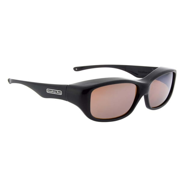 Jonathan Paul Fitovers Medium Queeda Eternal Black Polarized Amber Sunglasses 