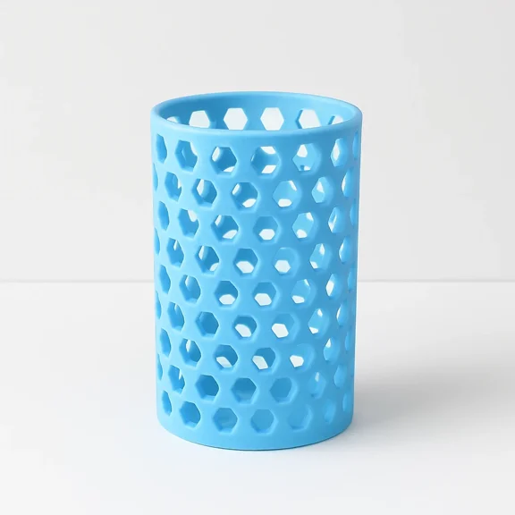 Blue Desk Organizer – 3D-Printed Pencil & Pen Holder - Custom Design